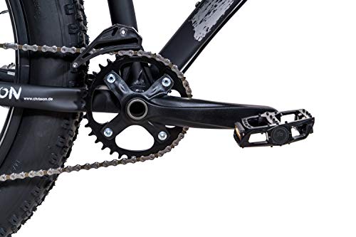 CHRISSON Fat Three Fatbike Mountainbike, 26 inch, zwart-rood, hardtail Fat Tyre mountainbike, fiets met 4,0 dikke banden… - Image 6