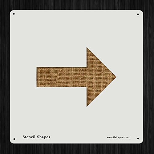Arrow Back Backward Exit , Style 6652 DIY Plastic Stencil Acrylic Mylar Reusable