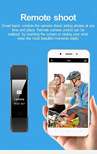 ITRACKER Fitness Tracker [2019], Activity Tracker Watch with Heart Rate Monitor, Waterproof Smart Bracelet with Step Counter, Calorie Counter, Pedometer Watch for Kids Women and Men (Black) - Thumbnail 4