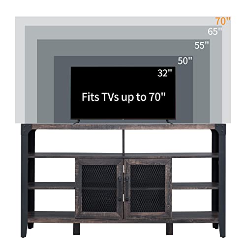 OKD TV Stand Industrial Rustic Entertainment Center for 65 Inch TV, 33