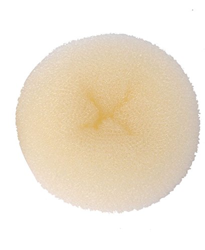 ClothoBeauty 1 piece Huge Extra Large Size Hair Bun Donut Maker, Ring Style Bun, Women Chignon Donut Buns Doughnut Shaper Hair Bun maker 6.3 inches (For Thick and Long Hair) (XX-Beige)