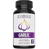 Extra Strength Garlic with Allicin for Powerful Immunity Support - Enteric Coated Tablets for Easy Swallowing - Feel the Allicin Difference - 3 Month Supply