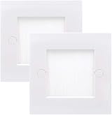 VCE 2pk Cable Brush Wall Plate UK Single Gang White Insert for Wires Pass view 2