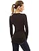 PattyBoutik Women's Poppers V Neck Asym Hem Top