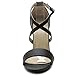 Ollio Women's Shoe High Heel Criss Cross Ankle Strap Sandal