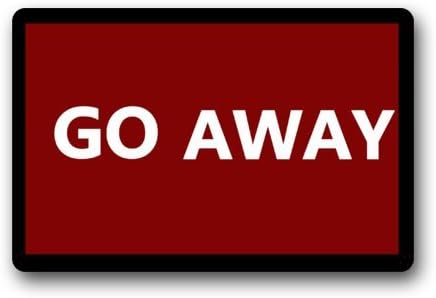 Doormat Custom Machine-Washable Door Mat Go Away Indoor/Outdoor 30(L) x 18(W) Inch