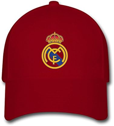 Adjustable Real Madrid Jersey Logo Baseball Cap Running Cap Red