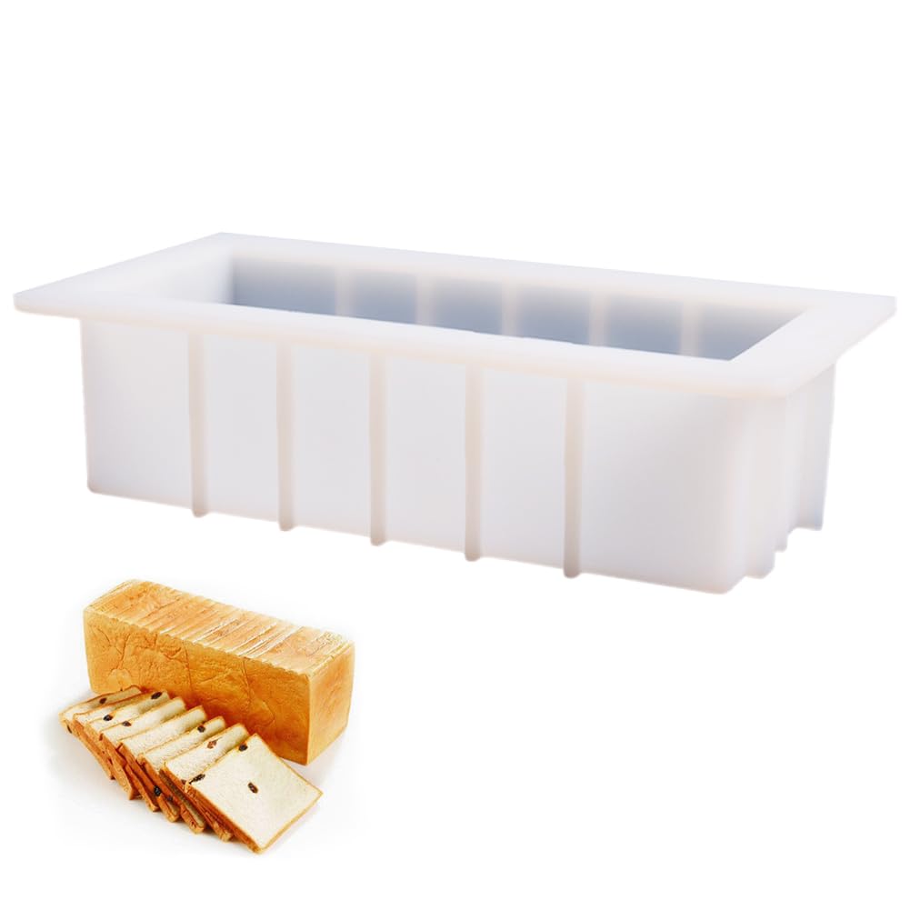 Silicone Soap Mold Rectangle White Loaf Soap Making Mould for Handmade DIY Crafts