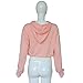 WILLTOO Women Hoodie Sweatshirt Sweater Crop Sports Pullover Tops (S, Pink)