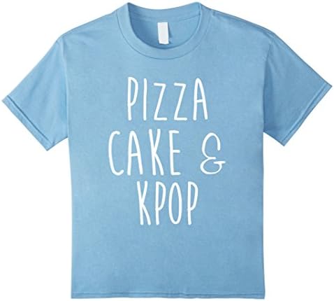 Kids Crew Neck T-shirt| Pizza Cake And Kpop 6 Baby Blue