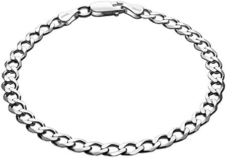 SterllSolid 925 Sterling Silver – Makes A Great Gift For Husband or Boyfriend Sterll Men's Bracelet – with Gift Box