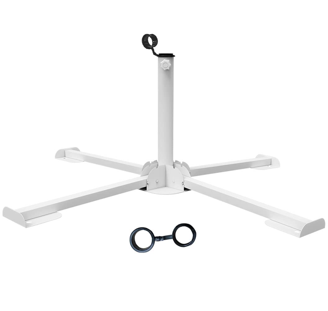 Photo 1 of Foldable Portable Beach Umbrella Stand-Portable Patio Umbrella Base Holder,Outdoor Sunshade Anchor Size PLUS Thickened,Rust Free Tempered Iron Umbrella Stand for Courtyard,Swimming Pool,Beach,Grass