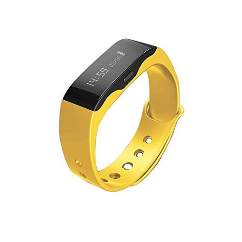 Creaker L28S Wireless Bluetooth Smart Wristband Fitness Tracker and Sleep Monitor (Yellow)