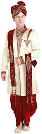 Sangrahan Cream Color Jute Sherwani 84134