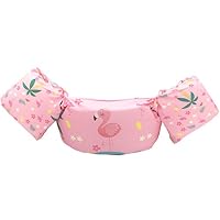 Silfrae Swim Vests Swim Floatation Vest Learn-to-Swim Device Weighing from 30 to 50 lbs (Pink Flamingo)