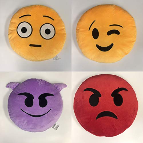 Gloworks 12" Emoji Pillow (Set of 20) Assorted Emojis