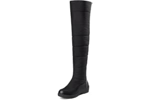 KUUTGG Women's Winter Over The Knee Thigh High Snow Boots Waterproof Rain Warm Fur Wide Calf Tall Snow Boot