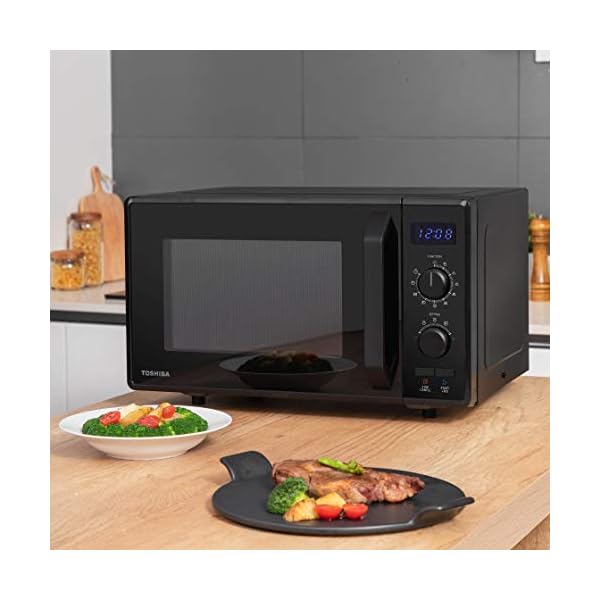 Toshiba-900-w-23-L-Microwave-Oven-with-1050-w-Crispy-Grill-Energy-Saving-Eco-Function-8-Auto-Menus-5-Power-Levels-and-Position-Memory-Turntable-Black-MW2-AG23PFBK Toshiba 900w 23L Microwave Oven with 1050w Crispy Grill, Energy Saving Eco Function, 8 Auto Menus, 5 Power Levels and…