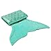 LANGRIA Soft Flannel Mermaid Tail Blanket for Adults Full-Body, All Season Snuggle Sleeping Warm Fishtail Throw Blanket for Bed Sofa Couch (67