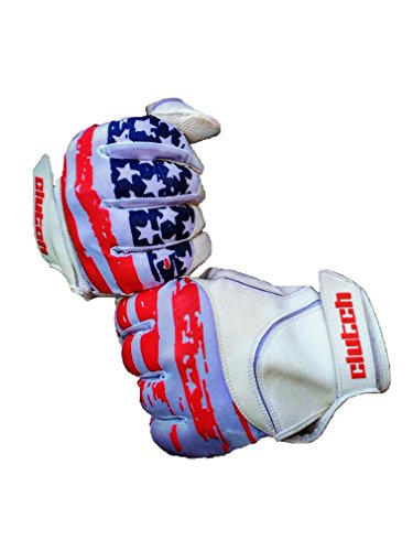 image for Clutch Sports Apparel American Flag Batting Gloves, boys, Large