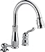 Delta Faucet Leland Pull Down Kitchen Faucet Chrome, Chrome Kitchen Faucets with Pull Down Sprayer, Kitchen Sink Faucet, Faucet for Kitchen Sink with Soap Dispenser, Chrome 978-SD-DST
