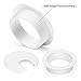 10 Pack 2 Inch White Desk Grommet for Wires Cords-Plastic