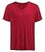 Latuza Men's V-neck Elastic T-Shirt M Wine Red