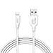 Anker Powerline+ Lightning Cable (6ft) Durable and Fast Charging Cable [Double Braided Nylon] for iPhone X / 8/8 Plus / 7/7 Plus / 6/6 Plus / 5s / iPad and More(White)