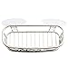 mDesign Kitchen Sink Suction Holder for Sponges, Scrubbers, Soap - Satin