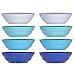 Sonoma 28-ounce Plastic Bowls for Cereal or Salad | set of 8 in 4 Coastal Colors