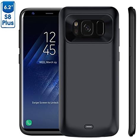 NEXISS Galaxy S8Plus Charger Case, 5500mAh Rechargeable External Battery Portable Charger Protective Charging Case Juice Pack Power Bank Cover for Samsung Galaxy S8Plus(Black)