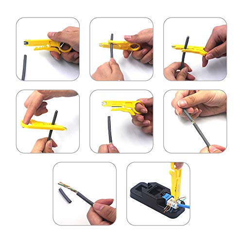VCE Combo Keystone Punch Down Stand and Mini Wire Stripper Cutter for 90/180 Degree RJ45 Cat5