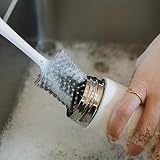 Nuby Newborn Bottle Cleaning Brush Dual Brush with Stand White view 3