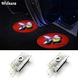 Car LED Logo Light Dodge Projector Ghost Shadow Charger 2 Pack OEM Courtesy Light for Dodge Charger SRT Hellcat GT R/T Daytona Scat Pack-No7