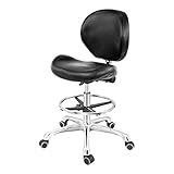 Drafting Chair Adjustable Tall Shop Stool, Rolling