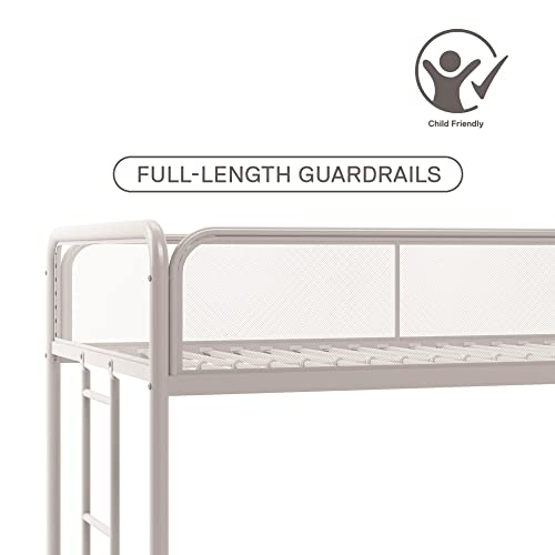 DHP Triple Metal Bunk Bed Frame, White, Twin Pricepulse