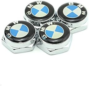 4PCS Chrome License Plate Frame Bolt Screws Fasteners For BMW