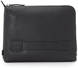 Uri Minkoff Men's Pebbled Leather Warren Pouch, Black, One Size