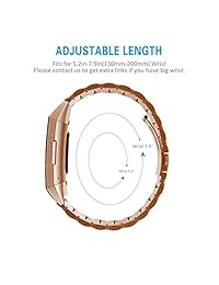 Shangpule Compatible para Fitbit Charge 3 & Charge3 SE Bands, correa de repuesto de acero inoxidable de metal para pulsera accesorios para Charge 3 Smart Watch para mujer hombre grande y pequeño