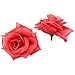 Topixdeals Silk Rose Heads Artificial Flowers,Silk Cream Rose Heads,for Anniversary,Wedding Flowers,Accessories Make Bridal Hair,Clips Headbands Dress(50 pcs,Passion Red)