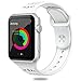 Valband Apple Watch Band 38mm 42mm, Soft Silicone Sport Band Strap Replacement iWatch Bands for Apple Watch Nike Series 3,Series 2,Series 1 (38mm, White/White)