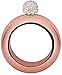 Nozel Flask Bracelet Bangle - Hip Flask for Women with Funnel - Stainless Steel with Handmade Rhinestone Cap - Spill Proof - Hide Wine, Alcohol (3.5oz of Hidden Liquor) (Rose Gold with Rhinestones)