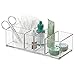 mDesign Bathroom Medicine Cabinet Organizer, for Tweezers, Medical Supplies, Contact Lenses, Cotton Balls - Clear