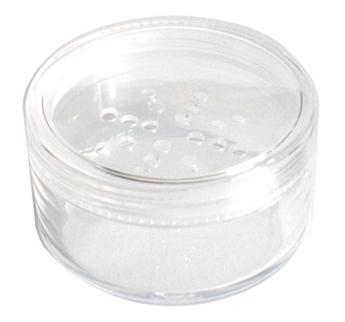 30mL THICK WALL Empty SMALL PLASTIC CLEAR SIFTER JAR for Makeup/Balm/Glitter (1 Sifter Jar)