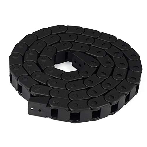 TUZUK Plastic Flexible Nested Semi Colsed Cable Drag Chain 10mm x 15mm Wire Cable Carrier Twist Chains for 3D Printer Parts CNC 3D Mini Electrical Machines Router Mill, 1M