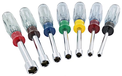 Husky 106300071 7-Piece SAE Non-Metric Nickel-Chrome Plated Nut Driver Set