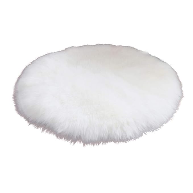 Buy VOSAREA Ultra Soft Round Faux Sheepskin Fur Area Rug Circular