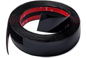 SHINE & BRIGHT AUTO Width:1-3/16inch (30mm) Self Adhesive Auto Trim Molding Strip Scratch-Proof Car/Truck/RV Exterior and Interior Molding Trim Universal Bumper Window Door Body Side Decorative Strip (8Ft, Glossy Black)