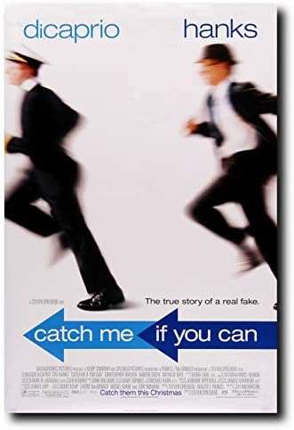 Mile High Media Catch Me If You Can Movie Poster 24x36 Inch Wall Art Portrait Print - Leonardo Dicaprio - Tom Hanks