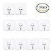 Adhesive Hooks, Nail free Ceiling hanger for kitchen and bathroom Transparent Heavy Duty Wall Hooks (10/Pcs)